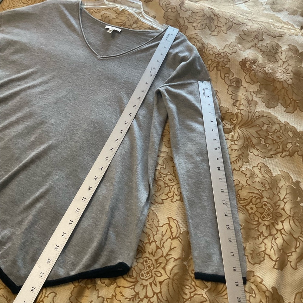 Joie Wool Cashmere Blend Gray Asymmetrical Hem Oversized Tunic Sweater Size S - Picture 9 of 9